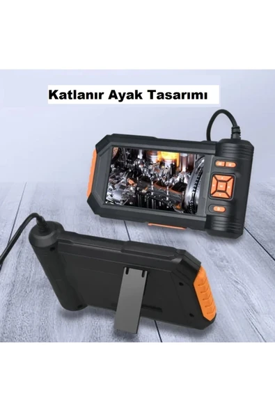 WIWOCAM 3 Lensli Ekranlı 5 metre Tamirci Kablo Kamera SD Karta Kayıt - 4