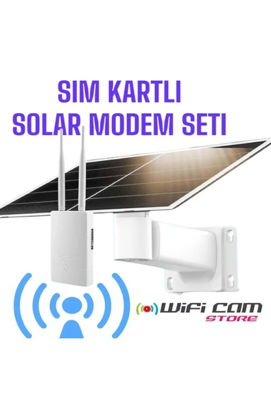 WIFICAM PLUS Solar Enerjili 4G Dış Mekan WIFI Router Modem Seti Sim Kart İle Kullanım - 3