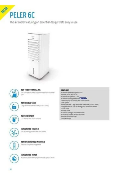 Olimpia Splendid Uzaktan Kumandalı Iyonizer Hava Soğutucu 6 Lt - 7