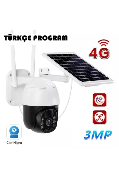 WIFICAM PLUS 4g Sim Kartlı 360 Ptz Solar Güneş Enerjili 1080p Kamera Türkçe Programlı+64 Gb Sd Kart - 7