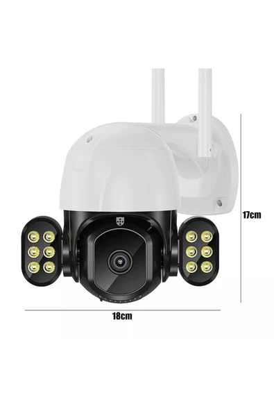 WIFICAM PLUS Icsee Ve Xmye Uyumlu 5 Mp 1080p Projektör Led Aydınlatmalı Ptz Wifi Ip Kamera - 6
