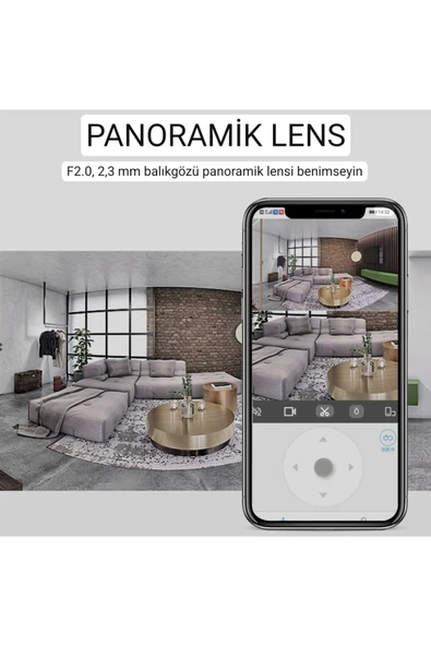 WIFICAM PLUS 3mp Wifi Smart Kamera Yapay Zeka Sanal Takip Geniş Açı - 8