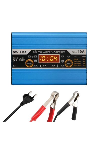 WIWOCAM 12 Volt 10 Amper Dijital Ekranlı Akıllı Akü Şarj Cihazı Otomatik Şarj Kesme Özelliği
