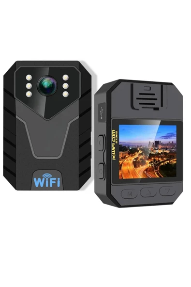 WİFİCAM Wifi Li Gece Görüşlü Ekranlı Yaka Kamerası - 2