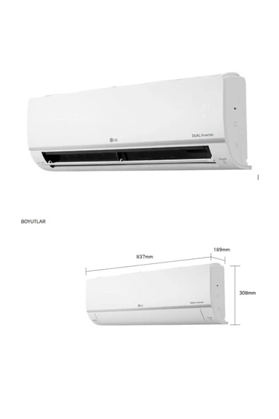 LG 12k Btu - Dualcool Plus Inverter Wi-fi Akıllı Klima 12000 Btu Enerji A Duvar Tipi Beyaz (2025) - 3