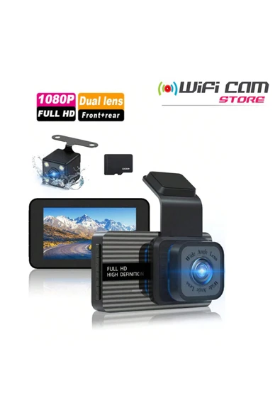 WIWOCAM 1080P 3 İnç Ekranlı Ultra Geniş Açı Lensli Full Hd Araç Kamerası - 2