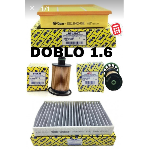 FİAT DOBLO 1.6 MULTİ JET FİLTRE BAKIM SETİ 4 LT MOTOR YAĞ MAGNETEC 5W30 A5 - 3
