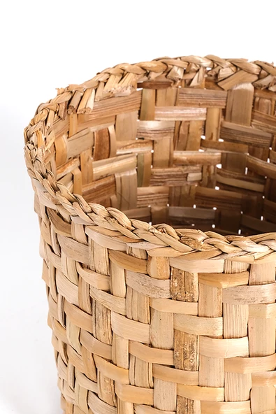 Kapalı Hasır Örgü Çiçek Saksısı H :26 cm - 2