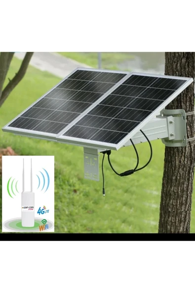 WIFICAM PLUS 60 Watt Panelli Sim Kartlı Güneş Enerjili Dış Mekan Wifi Modem Seti - 7