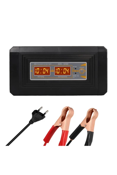 WIWOCAM 12 Volt 10 Amper Dijital Ekranlı Akıllı Akü Şarj Cihazı Şarj Dolunca Akımı Otomatik Keser