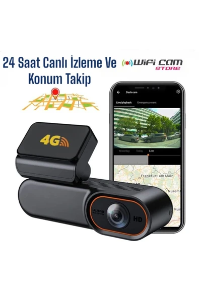 WİFİCAM Uzaktan İzlenebilir Sim Kart Destekli Araç Kamerası GPS Ve Konum Özelliği - 4