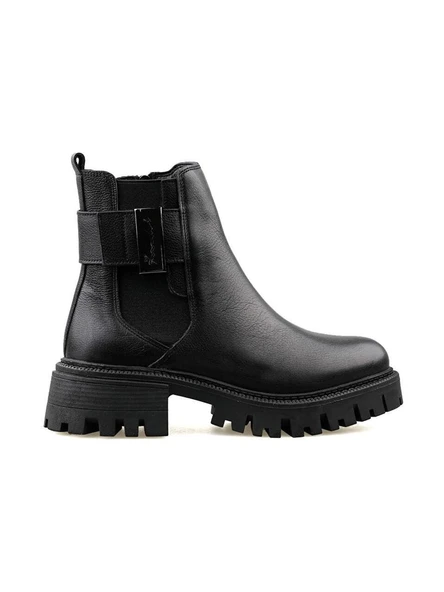 Castleblack 23783-1 Siyah Kadın Kışlık Deri Bot