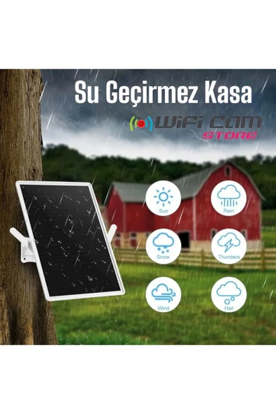 WIFICAM PLUS Solar Enerjili 3G/4G Dış Mekan WIFI Router Modem Seti Sim Kart İle Kullanım - 4