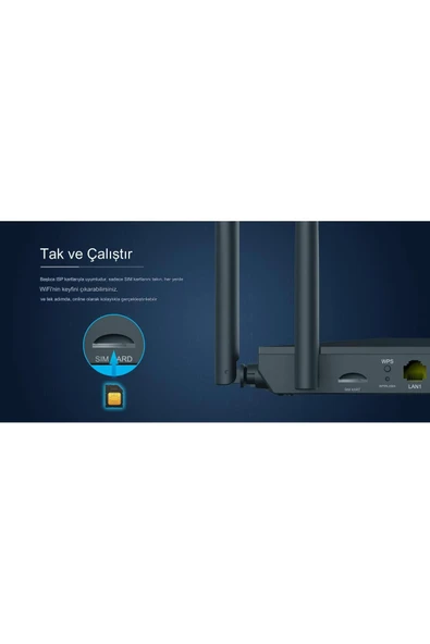 WİFİCAM Sim Kart İle Çalışan 4 Antenli Router Wifi Modem 3G/4G Desteği - 5