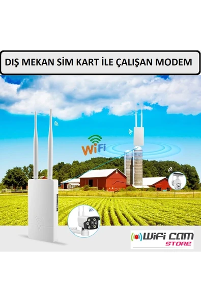 WIFICAM PLUS Sim Kartlı Dış Mekan Wifi Modem Router 12V1A Adaptör - 2