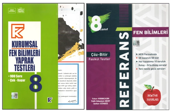 KURMAY 8. SINIF KURUMSAL YAPRAK TEST+NEWTON REFERANS FEN BİLİMLERİ (2 KİTAP) ürün görseli