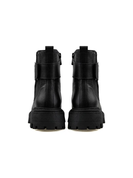 Castleblack 23783-1 Siyah Kadın Kışlık Deri Bot - 4