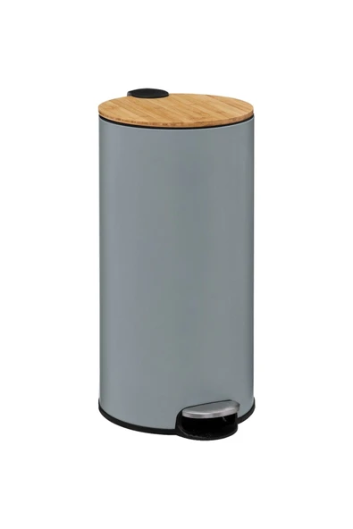 5FIVE Bambou 30 Lt Metal Çöp Kovası - Antrasit