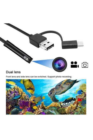 WIFICAM PLUS Çift Lensli Wifi Li Kablo Kamera Sert Kablo 10 Mt Hd Tüm Telefonlara Uyumlu - 7