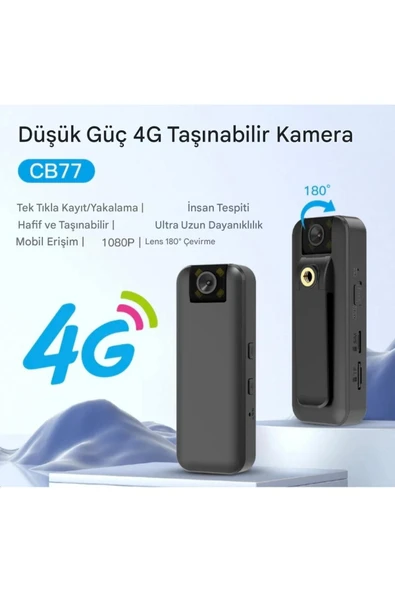 WİFİCAM Sim Kartlı Yaka Kamerası Uzaktan İzlenebilir 4G Kamera - 8