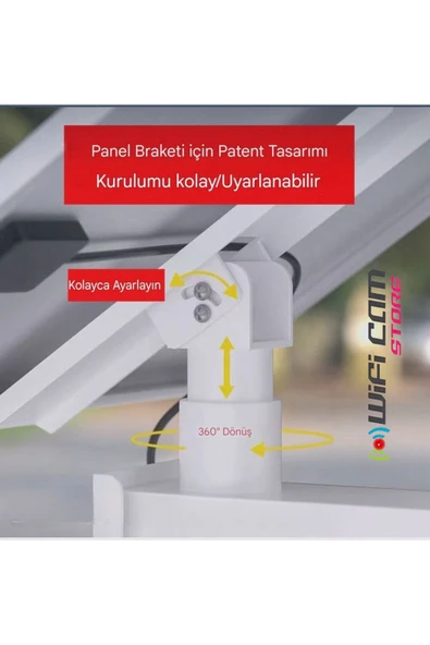 WİFİCAM Lityum Bataryalı Güneş Panel Seti 40 Watt-40 Amper - 8