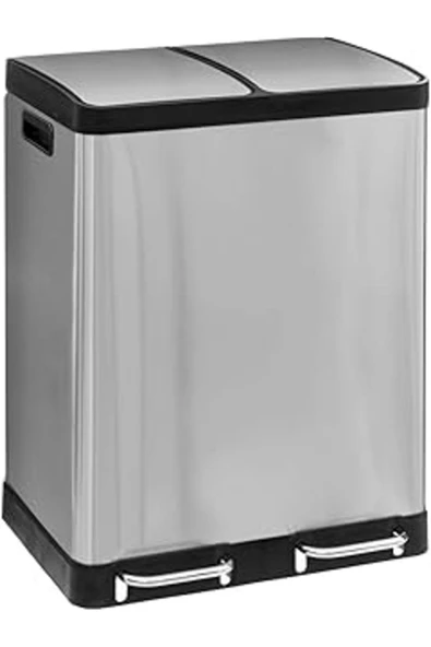 ebadi 5 Five Simply Smart Ariane İKili Paslanmaz Çelik 30+30 Litre, Çöp Kovası