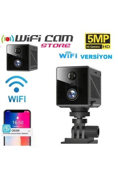 WİFİCAM Pır Sensörlü Mikro Şarjlı WIFI Kamera Hayalet Kızılötesi