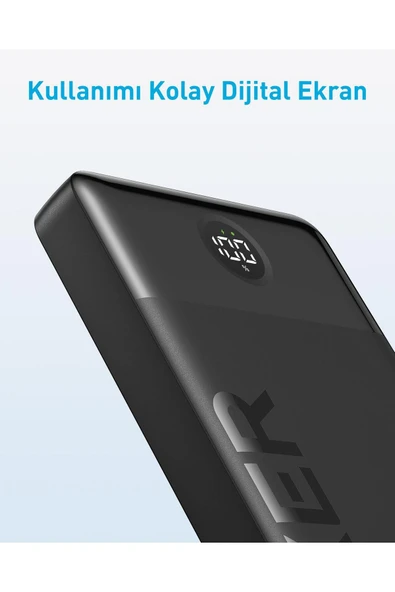 Anker 326 20000 Mah Taşınabilir Hızlı Şarj Cihazı - Usb-c - 15w 2 Çıkışlı Powerbank - Siyah - 3