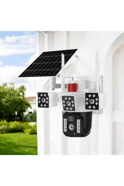 WİFİCAM Çift Kameralı Solar Panelli Sim Kart 4g Güneş Enerjili Kamera Exra LED Aydınlatmalı - 8