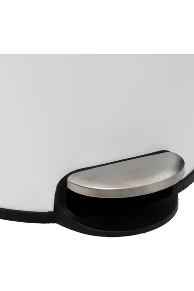 5FIVE Bambou 30 Lt Metal Çöp Kovası - Beyaz - 4