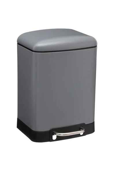 5FiveSmart 5fıve Arıane - Metal Pedallı 6 Lt Çöp Kutusu / Antrasit