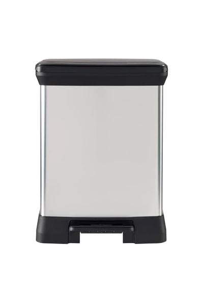 CURVER DecoBin 30L Metal Görünümlü, Yumuşak kapanan, Pedallı, 1. Sınıf Plastik, Çöp Kovası - 3