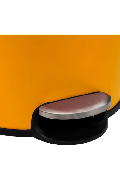 5FIVE Bambou 30 Lt Metal Çöp Kovası - Sarı - 4