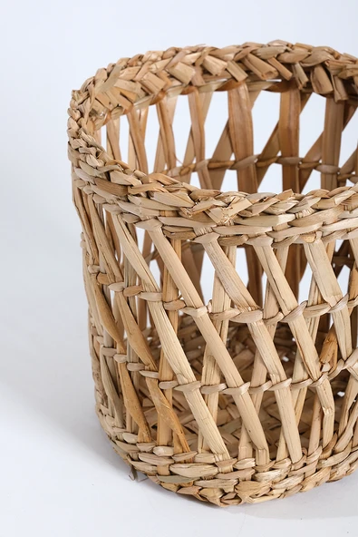 Açık Hasır Örgü Çiçek Saksısı H :26 cm - Resim 2