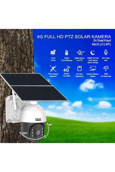 YCSY Solar Kamera , 7/24 kayıt ,Radar, takip, sim kart yanında, Radar, Hareket algılama INOX213 - 3