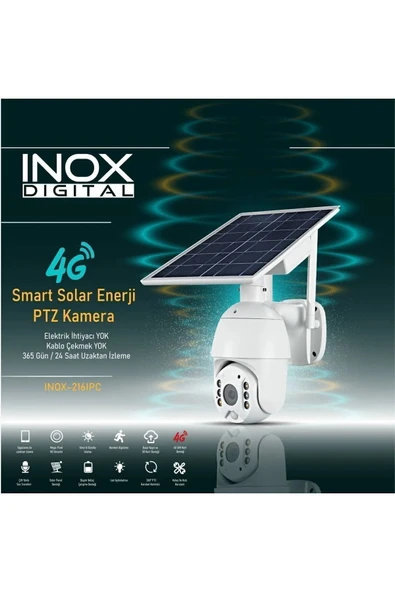 inox Solar Kamera 216 Ipc Dış Mekan Güneş Enerjili Kamera Su Geçirmez - 3