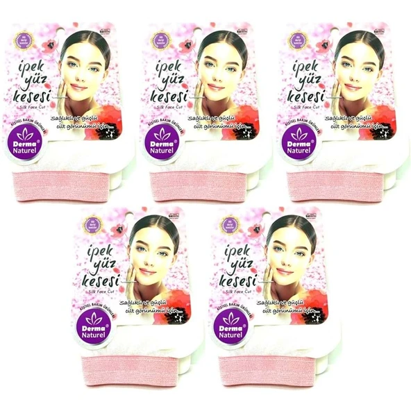 Derma Naturel İpek Yüz Kesesi MS-31 (5 Li Set) - 1