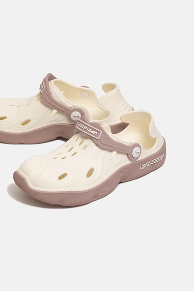 5517 Vaneda Pro Hybrid Sandalet Kadın Terlik Fildişi - 6