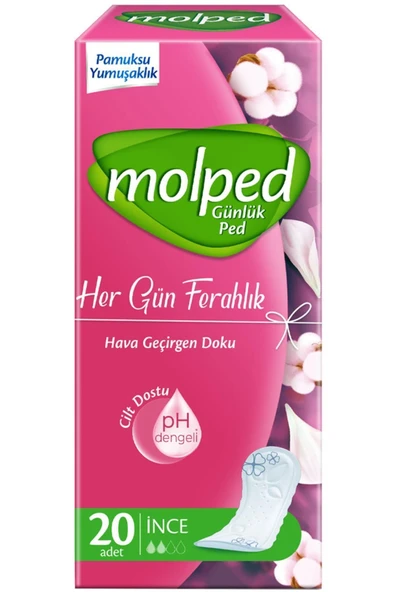 Molped Marka: Her Gün Ferahlık Günlük Ped 20'li Kategori: Günlük Ped