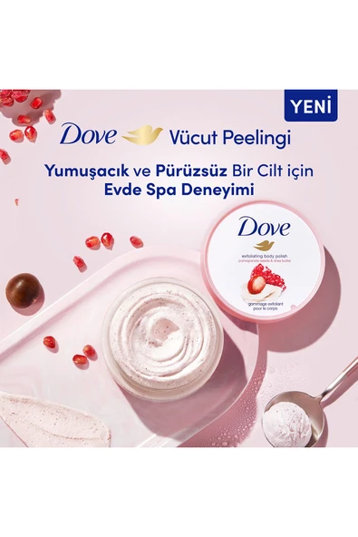 Dove Vücut Peelingi Nar Çekirdeği Ve Shea Yağı 225 ml X1 - 3