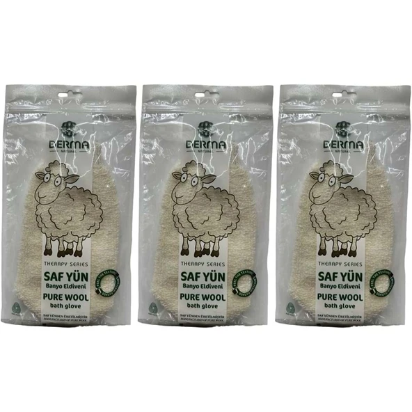 Derma Naturel Therapy Saf Yün Banyo Eldiveni T-485 (3 Lü Set) ürün görseli