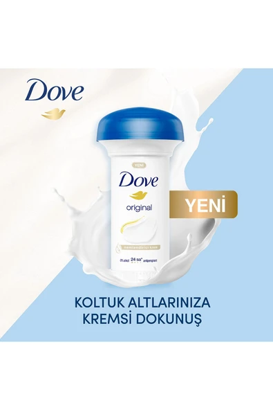 Dove Original Kadın Stick Deodorant 1/4 Nemlendirici Krem Yeni 50 ml - 3