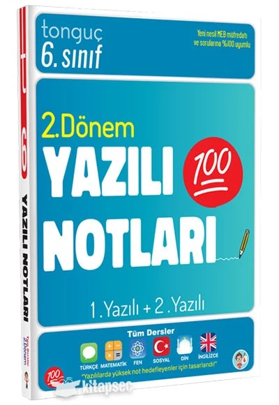 6. Sınıf Yazılı Notları 2. Dönem 1 ve 2. Yazılı Tonguç Akademi