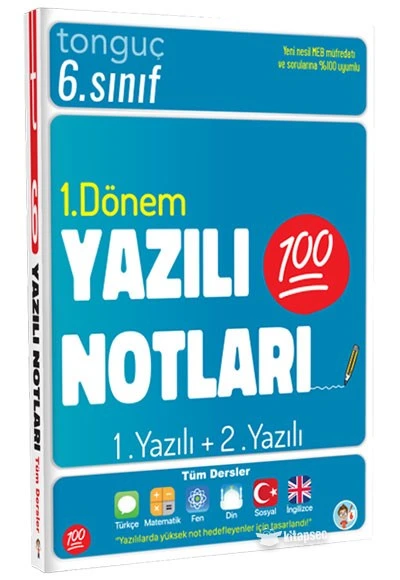 6. Sınıf Yazılı Notları 1. Dönem 1 ve 2. Yazılı Tonguç Akademi