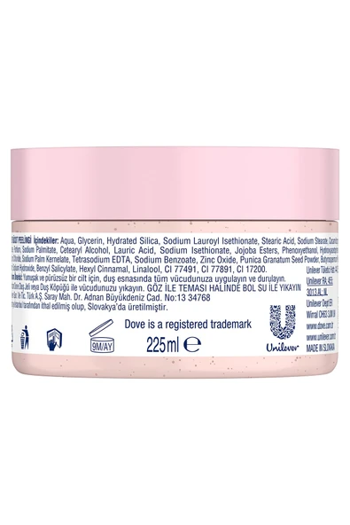 Dove Vücut Peelingi Nar Çekirdeği Ve Shea Yağı 225 ml X1 - 8