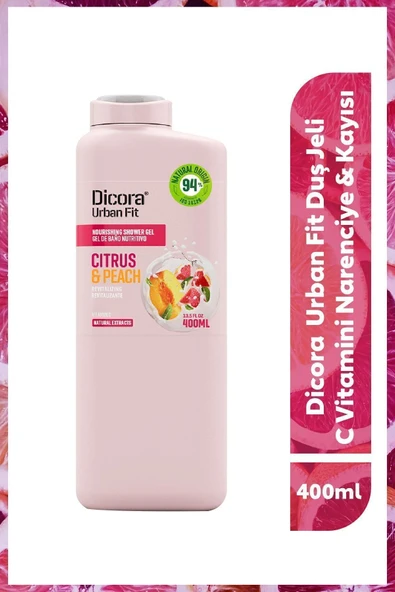 DICORA URBAN FIT Duş Jeli C Vitamini Narenciye & Kayısı 400 ml 8410262902103