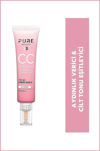 PURE BEAUTY Cc Cream Spf50 Pa+++ 01 Ivory 30 ml