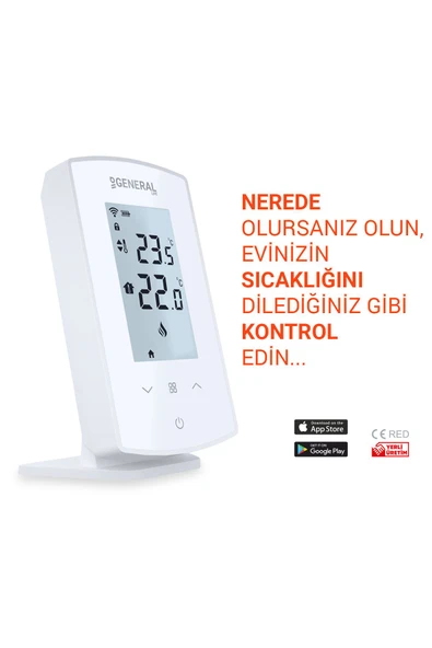 GENERAL Life Ht500S Smart Wifi Kontrollü Akıllı Oda Termostatı Beyaz - 4