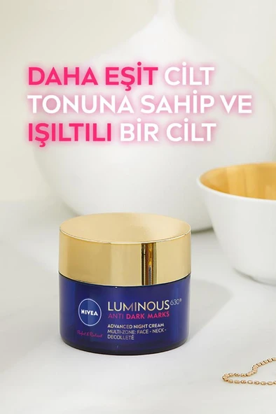 Nivea Cellular Luminous 630 Leke Karşıtı Gece Kremi 50 ml - Resim 4