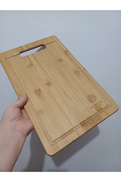 Bambu kesme tahtası orijinal bambu, ekmek kesim tahtasi,meyve sebze doğrama tahtası,et kesme tahtası - 6